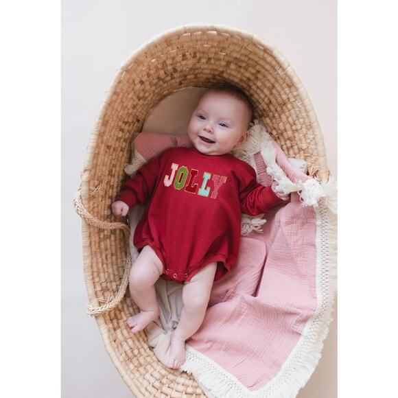 NWOT Jolly Chenille Letter Long Sleeve Onesie 12–18 Months - Picture 2 of 6